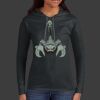 Ladies 100% Ring Spun Cotton Long Sleeve Hooded T Shirt Thumbnail