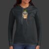 Ladies 100% Ring Spun Cotton Long Sleeve Hooded T Shirt Thumbnail
