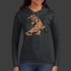 Ladies 100% Ring Spun Cotton Long Sleeve Hooded T Shirt Thumbnail