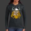 Ladies 100% Ring Spun Cotton Long Sleeve Hooded T Shirt Thumbnail
