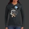 Ladies 100% Ring Spun Cotton Long Sleeve Hooded T Shirt Thumbnail