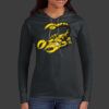 Ladies 100% Ring Spun Cotton Long Sleeve Hooded T Shirt Thumbnail