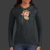 Ladies 100% Ring Spun Cotton Long Sleeve Hooded T Shirt Thumbnail