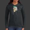 Ladies 100% Ring Spun Cotton Long Sleeve Hooded T Shirt Thumbnail