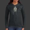 Ladies 100% Ring Spun Cotton Long Sleeve Hooded T Shirt Thumbnail