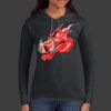 Ladies 100% Ring Spun Cotton Long Sleeve Hooded T Shirt Thumbnail