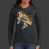 Ladies 100% Ring Spun Cotton Long Sleeve Hooded T Shirt Thumbnail