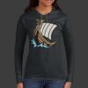 Ladies 100% Ring Spun Cotton Long Sleeve Hooded T Shirt Thumbnail