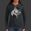 Ladies 100% Ring Spun Cotton Long Sleeve Hooded T Shirt Thumbnail