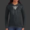 Ladies 100% Ring Spun Cotton Long Sleeve Hooded T Shirt Thumbnail