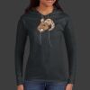 Ladies 100% Ring Spun Cotton Long Sleeve Hooded T Shirt Thumbnail
