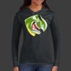 Ladies 100% Ring Spun Cotton Long Sleeve Hooded T Shirt Thumbnail