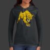 Ladies 100% Ring Spun Cotton Long Sleeve Hooded T Shirt Thumbnail