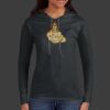 Ladies 100% Ring Spun Cotton Long Sleeve Hooded T Shirt Thumbnail