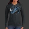 Ladies 100% Ring Spun Cotton Long Sleeve Hooded T Shirt Thumbnail