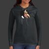 Ladies 100% Ring Spun Cotton Long Sleeve Hooded T Shirt Thumbnail