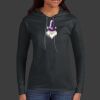 Ladies 100% Ring Spun Cotton Long Sleeve Hooded T Shirt Thumbnail