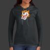 Ladies 100% Ring Spun Cotton Long Sleeve Hooded T Shirt Thumbnail