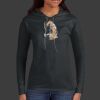 Ladies 100% Ring Spun Cotton Long Sleeve Hooded T Shirt Thumbnail