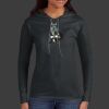 Ladies 100% Ring Spun Cotton Long Sleeve Hooded T Shirt Thumbnail