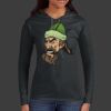 Ladies 100% Ring Spun Cotton Long Sleeve Hooded T Shirt Thumbnail