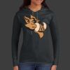 Ladies 100% Ring Spun Cotton Long Sleeve Hooded T Shirt Thumbnail