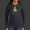 Ladies 100% Ring Spun Cotton Long Sleeve Hooded T Shirt Thumbnail