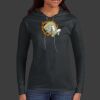 Ladies 100% Ring Spun Cotton Long Sleeve Hooded T Shirt Thumbnail