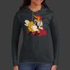 Ladies 100% Ring Spun Cotton Long Sleeve Hooded T Shirt Thumbnail