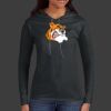Ladies 100% Ring Spun Cotton Long Sleeve Hooded T Shirt Thumbnail