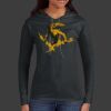Ladies 100% Ring Spun Cotton Long Sleeve Hooded T Shirt Thumbnail