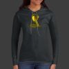 Ladies 100% Ring Spun Cotton Long Sleeve Hooded T Shirt Thumbnail