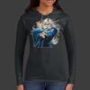 Ladies 100% Ring Spun Cotton Long Sleeve Hooded T Shirt Thumbnail