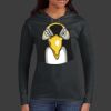 Ladies 100% Ring Spun Cotton Long Sleeve Hooded T Shirt Thumbnail