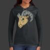 Ladies 100% Ring Spun Cotton Long Sleeve Hooded T Shirt Thumbnail
