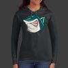 Ladies 100% Ring Spun Cotton Long Sleeve Hooded T Shirt Thumbnail