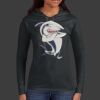 Ladies 100% Ring Spun Cotton Long Sleeve Hooded T Shirt Thumbnail