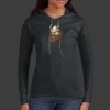 Ladies 100% Ring Spun Cotton Long Sleeve Hooded T Shirt Thumbnail