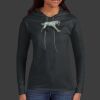 Ladies 100% Ring Spun Cotton Long Sleeve Hooded T Shirt Thumbnail