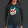 Ladies 100% Ring Spun Cotton Long Sleeve Hooded T Shirt Thumbnail