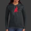 Ladies 100% Ring Spun Cotton Long Sleeve Hooded T Shirt Thumbnail