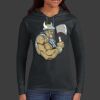 Ladies 100% Ring Spun Cotton Long Sleeve Hooded T Shirt Thumbnail