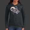 Ladies 100% Ring Spun Cotton Long Sleeve Hooded T Shirt Thumbnail