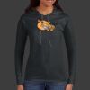 Ladies 100% Ring Spun Cotton Long Sleeve Hooded T Shirt Thumbnail