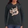 Ladies 100% Ring Spun Cotton Long Sleeve Hooded T Shirt Thumbnail