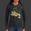 Ladies 100% Ring Spun Cotton Long Sleeve Hooded T Shirt Thumbnail