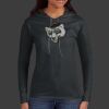 Ladies 100% Ring Spun Cotton Long Sleeve Hooded T Shirt Thumbnail
