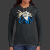 Ladies 100% Ring Spun Cotton Long Sleeve Hooded T Shirt Thumbnail