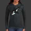 Ladies 100% Ring Spun Cotton Long Sleeve Hooded T Shirt Thumbnail