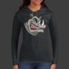 Ladies 100% Ring Spun Cotton Long Sleeve Hooded T Shirt Thumbnail